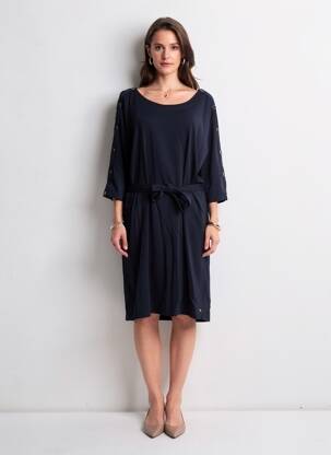 Rochie midi mâneci 3/4 mâneci 3/4 albastru DES PETITS HAUTS femeie