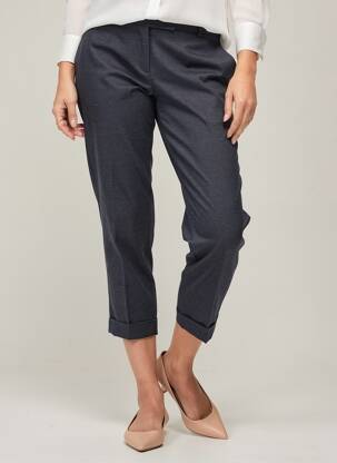 Pantalon 7/8 talie cu cleme mărime normală albastru MAISON LAB femeie