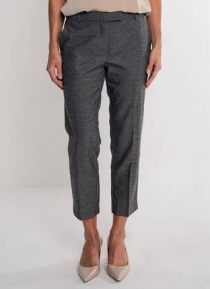 Pantalon 7/8 talie cu cleme mărime normală gri MAISON LAB femeie
