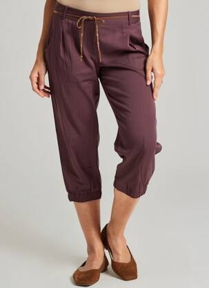 Pantalon 7/8 talie elastică mărime normală violet TINSELS femeie