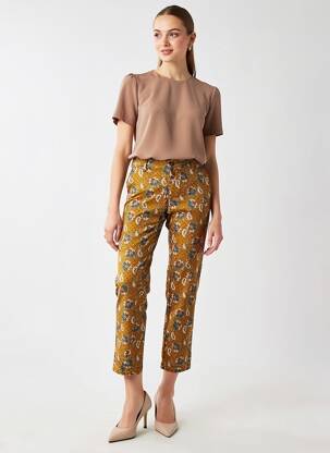 Pantalon 7/8 elasticitate mărime normală galben HOD femeie