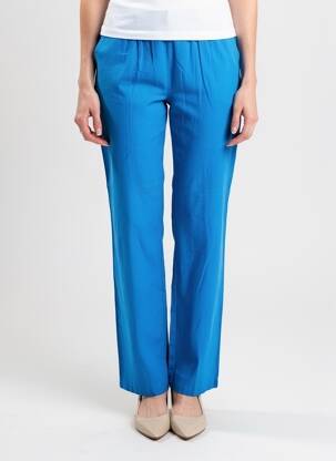 Pantalon drept țesătură crep mărime normală albastru ÉTYMOLOGIE femeie