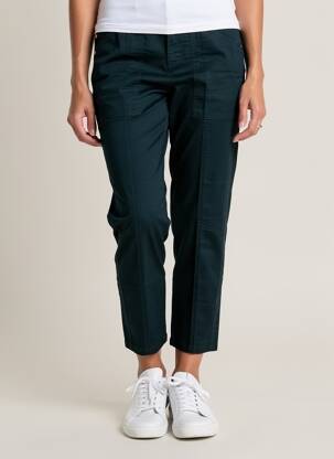Pantalon 7/8 talie înaltă talie înaltă verde STREET ONE femeie