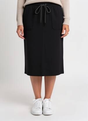Fustă midi elasticitate negru BROADWAY femeie
