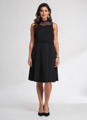 Rochie midi fără mâneci fără mâneci negru JOLIFLY & JUSTINE Y femeie