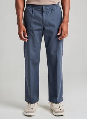 Pantalon drept elasticitate mărime normală albastru SERGE BLANCO bărbat