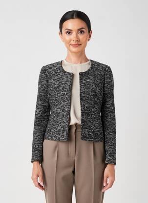 Jachete elegante guler rotund negru SMASHED LEMON femeie