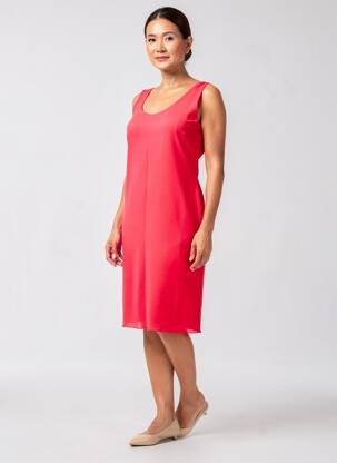 Rochie midi fără mâneci fără mâneci roșu CHEMA BLANCO femeie