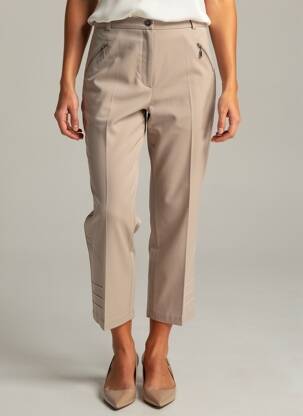 Pantalon 7/8 elasticitate mărime normală bej MULTIPLES femeie