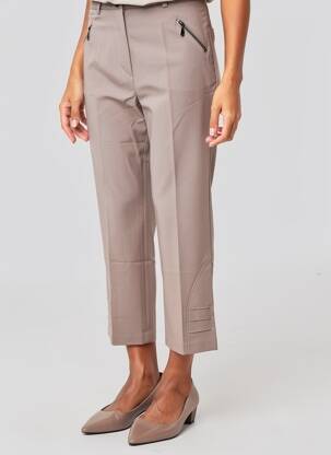 Pantalon 7/8 elasticitate mărime normală maro MULTIPLES femeie