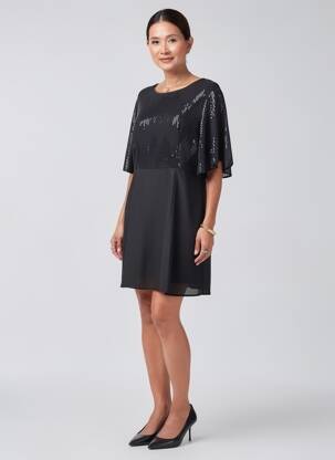 Rochie scurtă mâneci lungi mâneci lungi negru MOLLY BRACKEN femeie