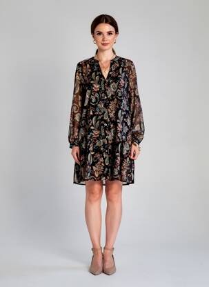 Rochie scurtă mâneci lungi mâneci lungi negru MOLLY BRACKEN femeie