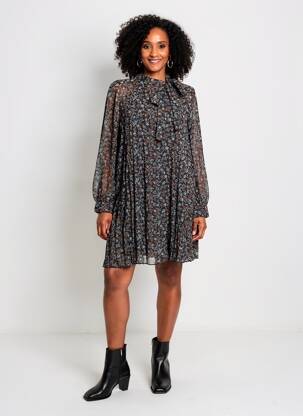 Rochie scurtă mâneci lungi mâneci lungi negru MOLLY BRACKEN femeie