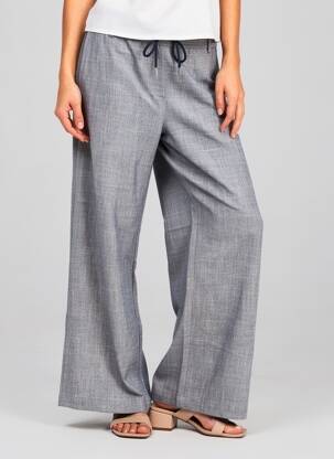 Pantalon larg buzunare mărime normală albastru CECIL femeie