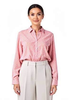 Cămașă țesătură poplin mâneci lungi roz CREAM femeie