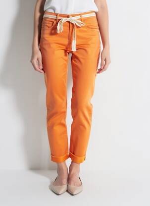 Pantalon 7/8 elasticitate mărime normală portocalie GEISHA femeie