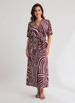 Rochie lungă mâneci scurte mâneci scurte violet STREET ONE femeie