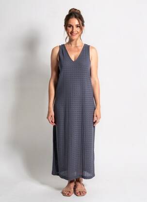 Rochie lungă fără mâneci fără mâneci albastru STREET ONE femeie