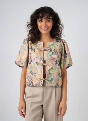 Jachete casual guler rotund bej GEISHA femeie
