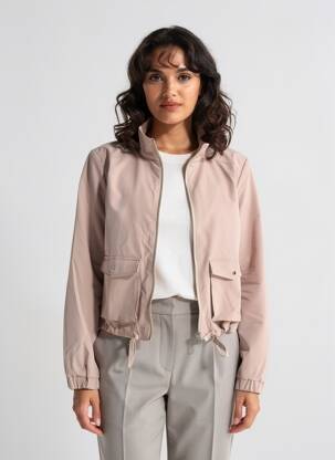 Jachete casual guler rotund maro STREET ONE femeie