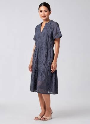 Rochie midi mâneci scurte mâneci scurte albastru STREET ONE femeie