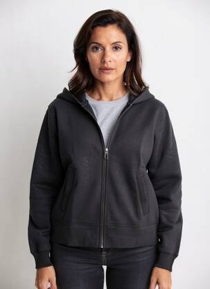 Jachete casual guler rotund negru STREET ONE femeie