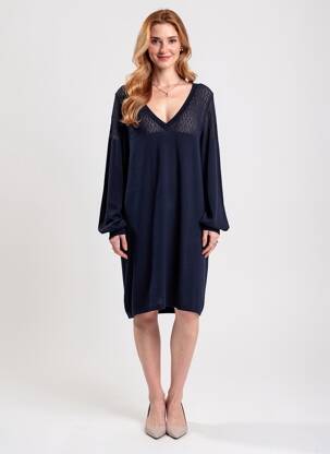 Rochie midi mâneci lungi mâneci lungi albastru LOLA ESPELETA femeie