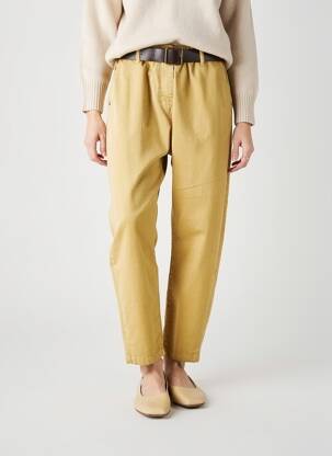 Pantalon drept țesătură poplin mărime normală bej PLEASE femeie