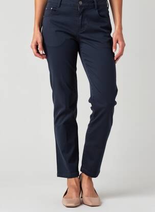 Pantalon slim țesătură poplin mărime normală albastru LOLA ESPELETA femeie