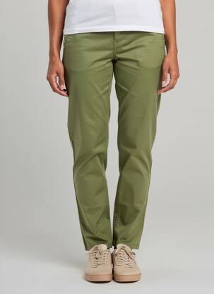 Pantalon chino elasticitate mărime normală verde LOLA ESPELETA femeie