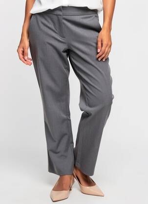 Pantalon chino închidere cu fermoar sub clapetă cu cârlig mărime normală gri LOSAN femeie