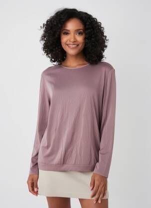 Top elasticitate mâneci lungi violet COEMI femeie