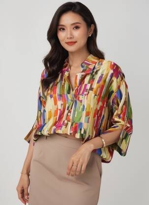 Top mâneci lungi mâneci lungi portocalie ELENA MIRO femeie