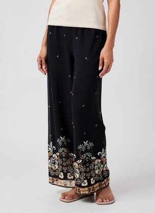Pantalon drept țesătură crep mărime normală negru TWINSET femeie