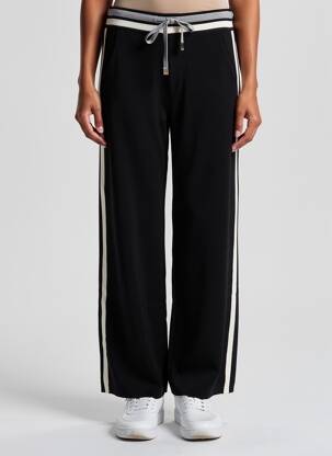 Pantalon drept talie elastică mărime normală negru ELENA MIRO femeie