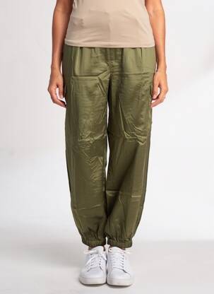 Pantalon cargo strânsă pe partea de jos mărime normală verde CHARLOTTE SPARRE femeie