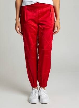 Pantalon cargo strânsă pe partea de jos mărime normală roșu CHARLOTTE SPARRE femeie