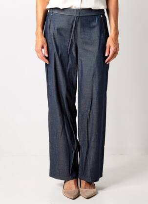 Pantalon drept talie elastică mărime normală albastru ELENA MIRO femeie