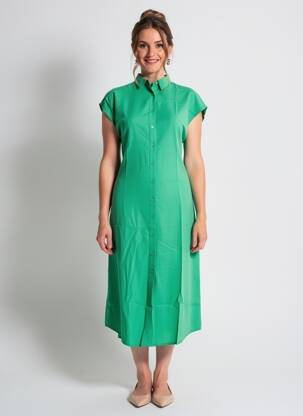 Rochie midi mâneci scurte mâneci scurte verde LPB LES PETITES BOMBES  femeie