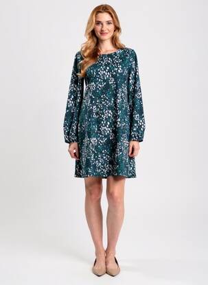 Rochie scurtă mâneci lungi mâneci lungi albastru LILY & ME femeie