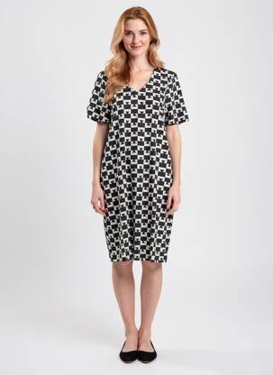 Rochie scurtă mâneci scurte mâneci scurte negru ZILCH femeie