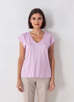 Tricou croială dreaptă fără mâneci violet KAFFE femeie
