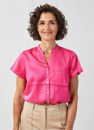 Cămașă mâneci scurte mâneci scurte roz JULIE GUERLANDE femeie