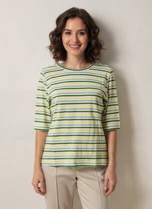Top guler rotund mâneci 3/4 verde ZILCH femeie