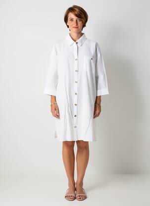 Rochie scurtă mâneci 3/4 mâneci 3/4 alb ZHENZI femeie