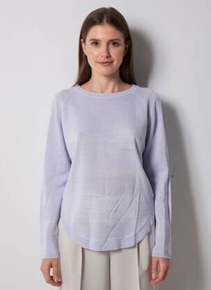 Pulover țesătură moale și aerisită mâneci lungi violet ONLY femeie