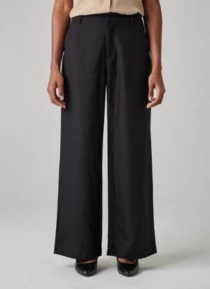 Pantalon larg țesătură poplin talie înaltă negru TIFFOSI femeie