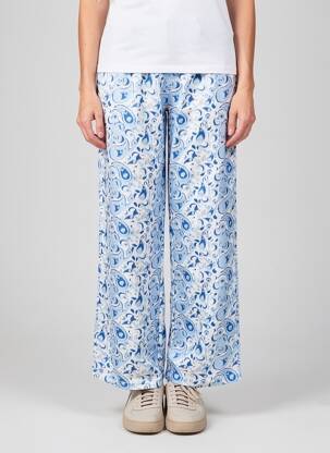 Pantalon larg țesătură crep mărime normală albastru TIFFOSI femeie
