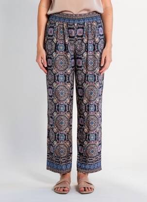 Pantalon drept țesătură poplin mărime normală albastru MOLLY BRACKEN femeie