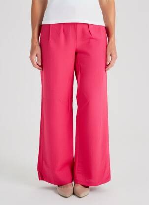 Pantalon larg țesătură crep mărime normală roz C'EST BEAU LA VIE femeie